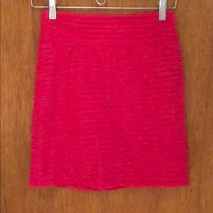 High waisted pink mini skirt